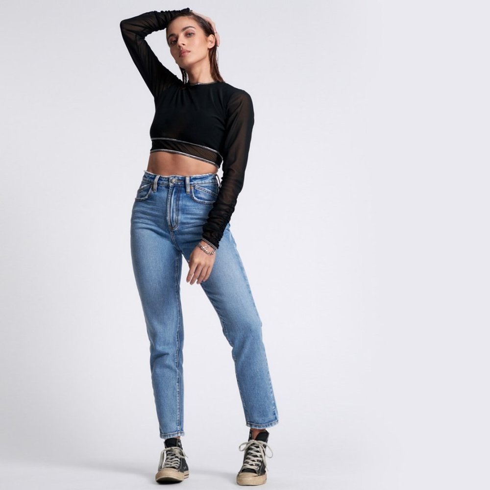 NWT One Teaspoon Berlin Blue Legend Mom jeans Size 26